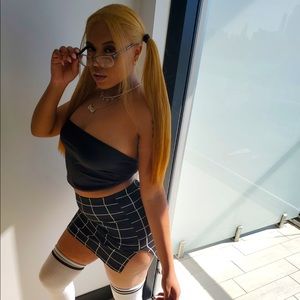 Floerns Women’s Plaid BodyCon Split Mini Skirt 🤍